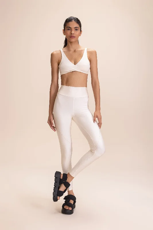 Zip Shine Leggings Comfortable Athletic Tights
