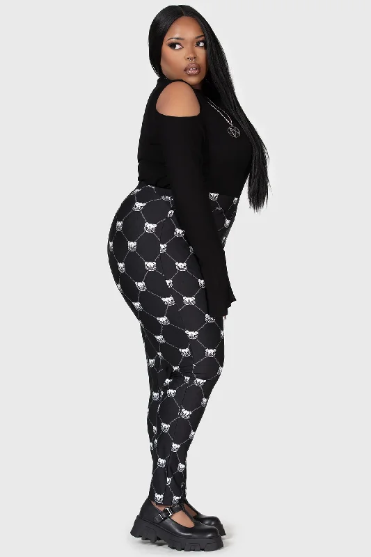 Bone To Pick Leggings [PLUS] Comfortable Printed Workout Leggings