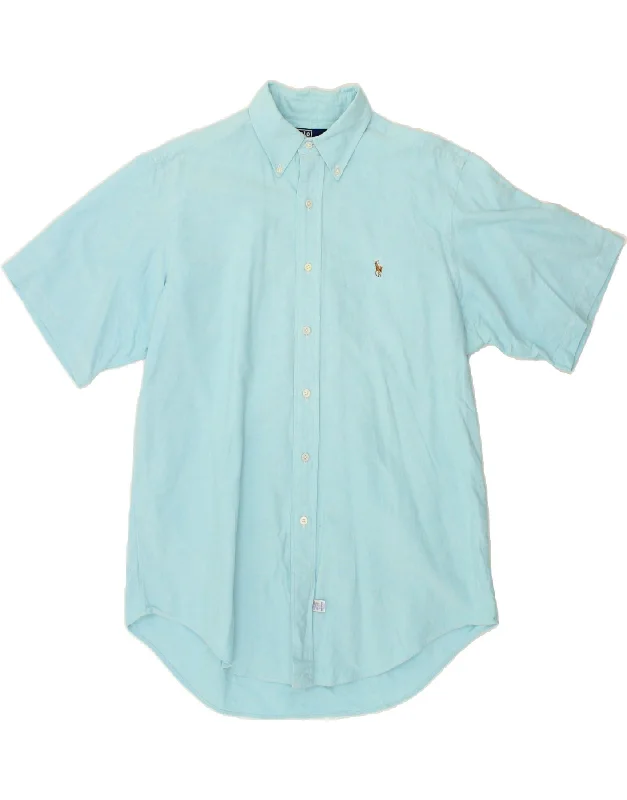 POLO RALPH LAUREN Womens Shirt US 16 2XL Blue Cotton Lace Blend Ribbed Blend Corduroy Blend