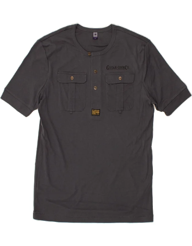 G-STAR Mens Graphic T-Shirt Top Small Grey Cotton Jersey Fabric Tulle Fabric Batik Fabric