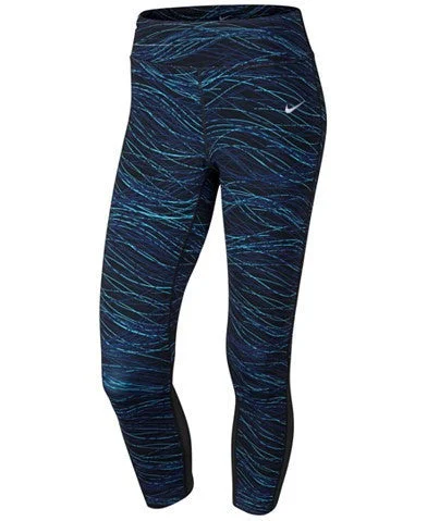 NIKE POWER EPIC LUX PRINTED CROPPED RUNNING LEGGINGS Stylish High-Waisted Leggings