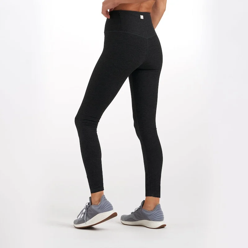 Vuori Clean Elevation Legging - Black Heather Cozy Sweat-Wicking Leggings