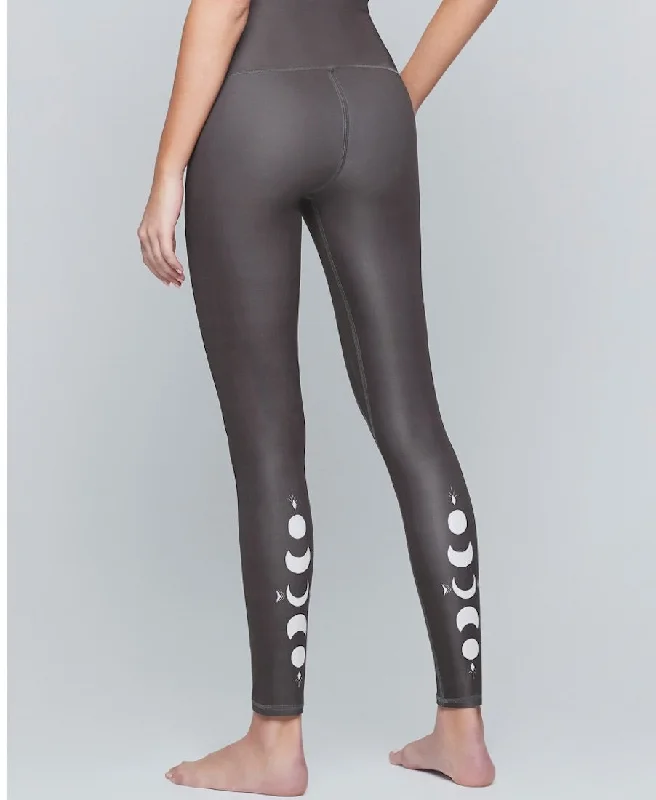 Lunar Eclipse Printed Leggings Comfortable Ribbed Sports Leggings