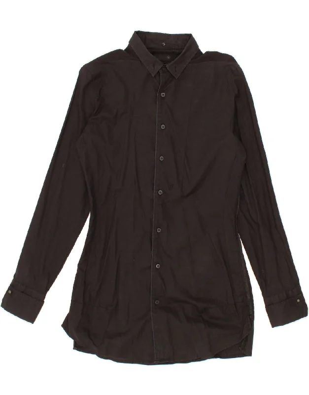 G-STAR Mens Shirt Small Black Cotton Boxy Fit Fitted Loose