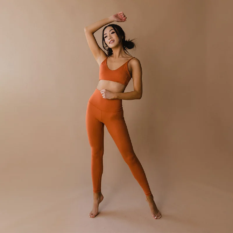 Intention Flow Leggings, Rust Comfortable Classic Yoga Leggings