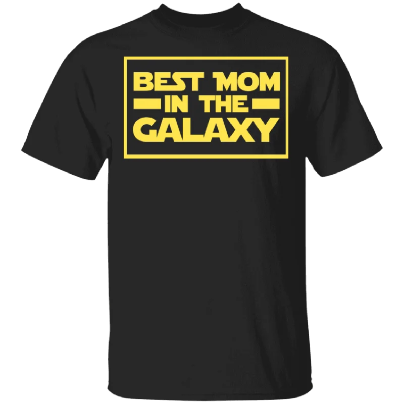 Cute Best Mom In The Galaxy Shirt Matching Mom Mama Women Mother's Day Gifts T-Shirt Asymmetrical Pockets Print