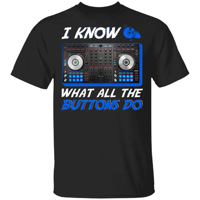 I Know What All The Buttons Do Cool DJ Dejey Shirt Matching EDM Artists DJ Dejey Player Fans Gifts T-Shirt Plaid T-Shirt Polka Dot Checkered