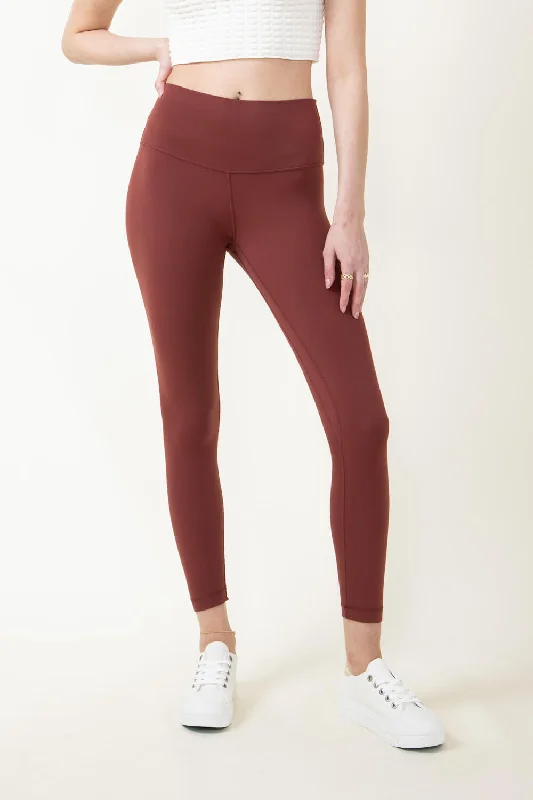 Love Tree Contour Leggings for Women in Beetroot | 6735PH-BEETROOT Trendy Sweat-Wicking Workout Leggings