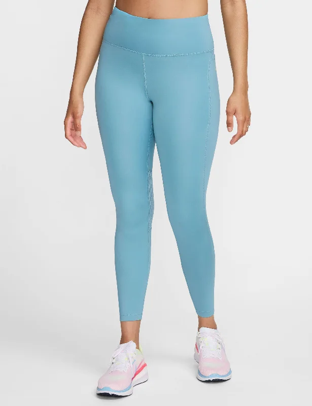 Epic Fast Pocket Running Leggings - Denim Turquoise Fashionable Quick-Dry Leggings