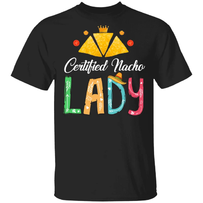 Womens Nacho Certified Nacho Lady Mexican Food Lover Foodie T-Shirt Striped Floral Plaid