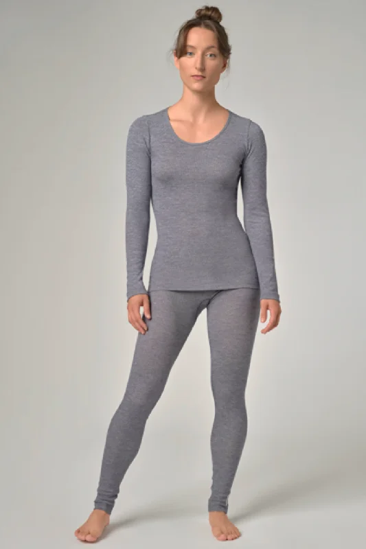 Comazo Wool Silk Dark Blue Leggings Fashionable Quick-Dry Yoga Pants