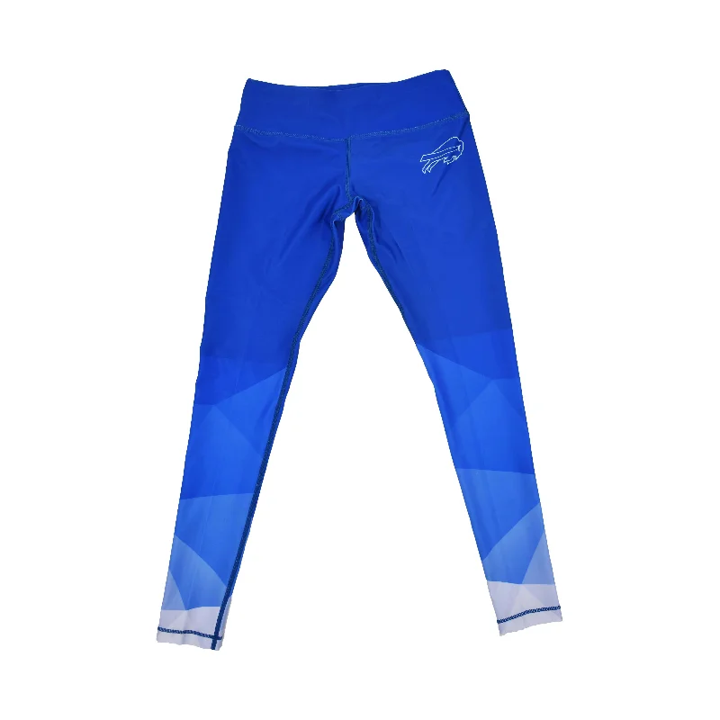 *SALE* Buffalo Bills Women's Royal Blue Geometric Gradient Leggings Trendy Flared Leggings