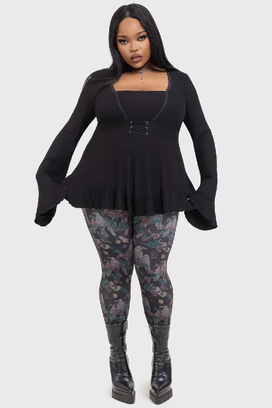 Corax Leggings [PLUS] Elegant Textured Leggings
