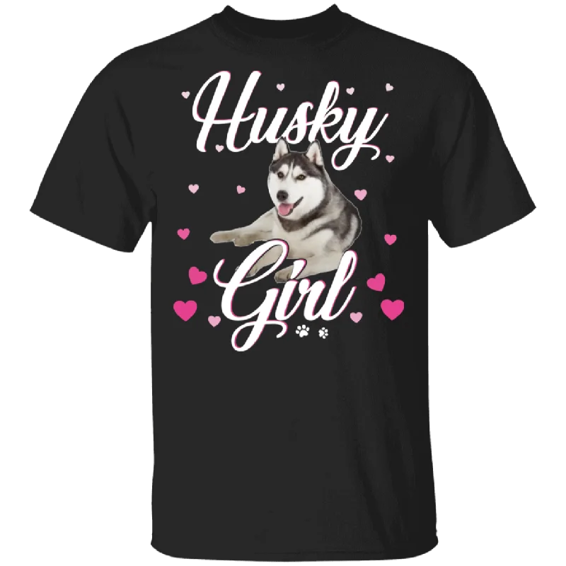 Husky Girl Women Puppy Mom Dog Mama Lover T-Shirt Fleece Fabric Down Fabric Feather Fabric