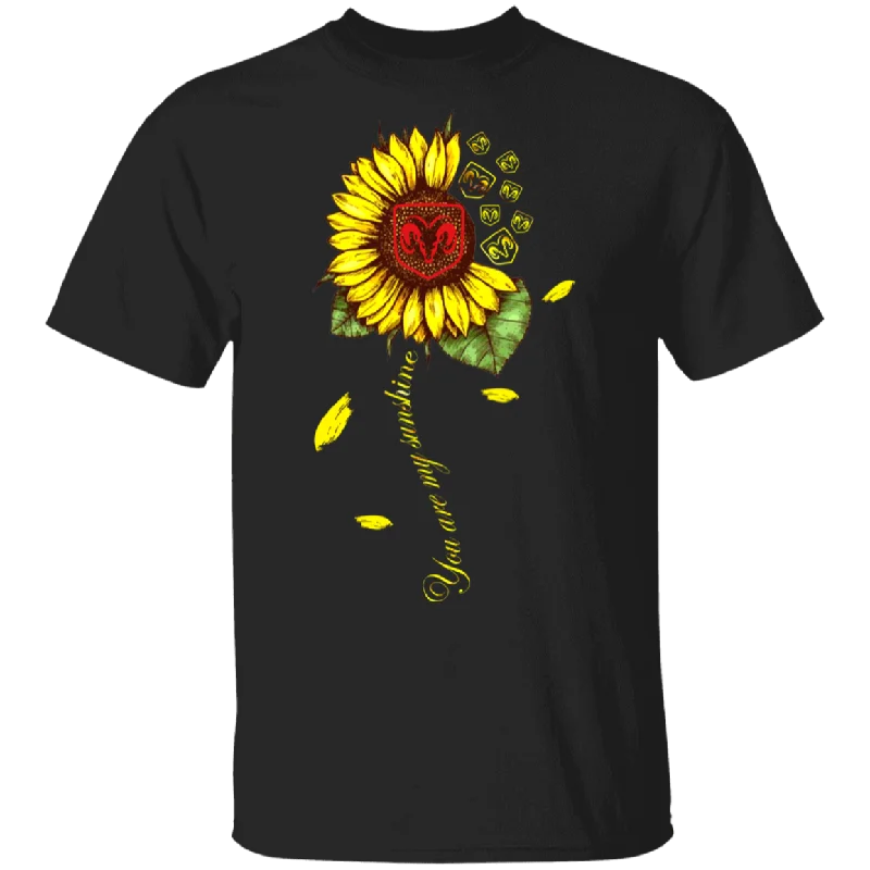 You Are My Sunshine Cute Dodge Logo Sunflower Shirt Matching Dodge Car Automobile Lover Owner Fans Gifts T-Shirt Seamless Knitted Crochet