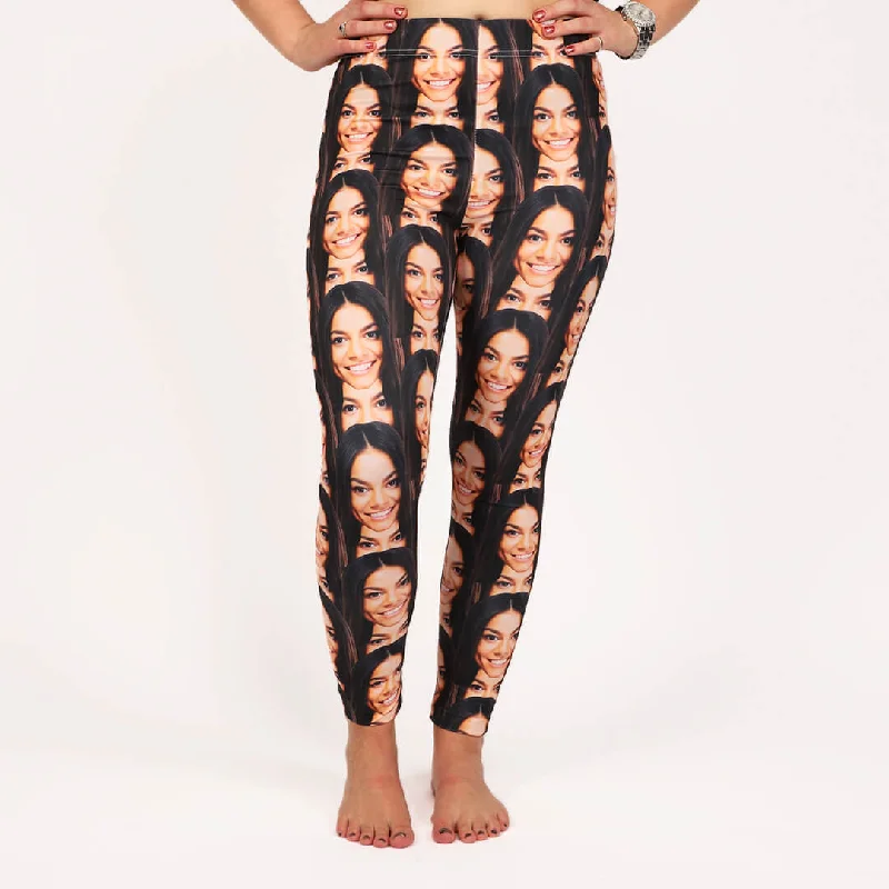 Face Mash Leggings Cozy Oversized Leggings