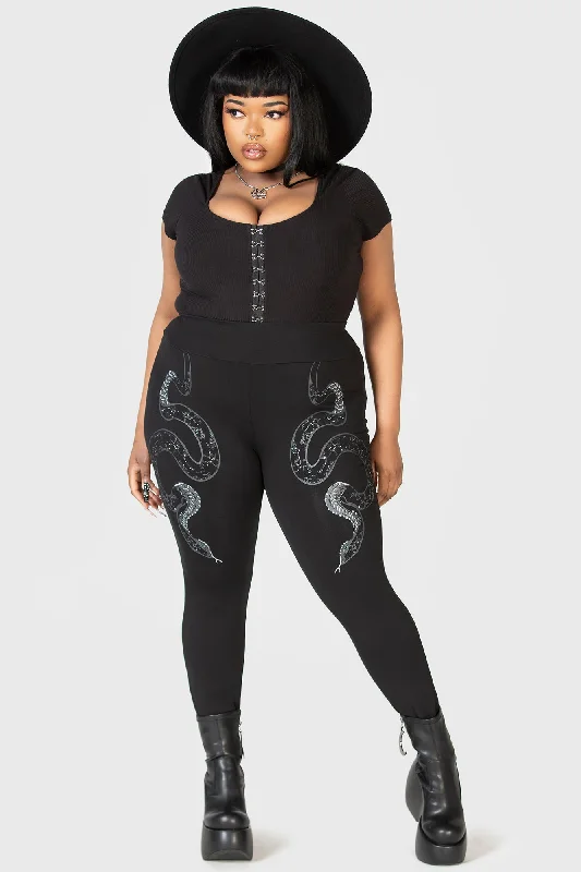 Slitherina Leggings [PLUS] Fashionable Stretchy Fit Leggings
