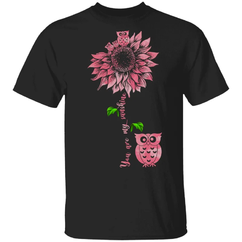 Women You Are My Sunshine Sunflower Owl Floral Lover Gifts T-Shirt Mesh Blend Leather Blend Suede Blend