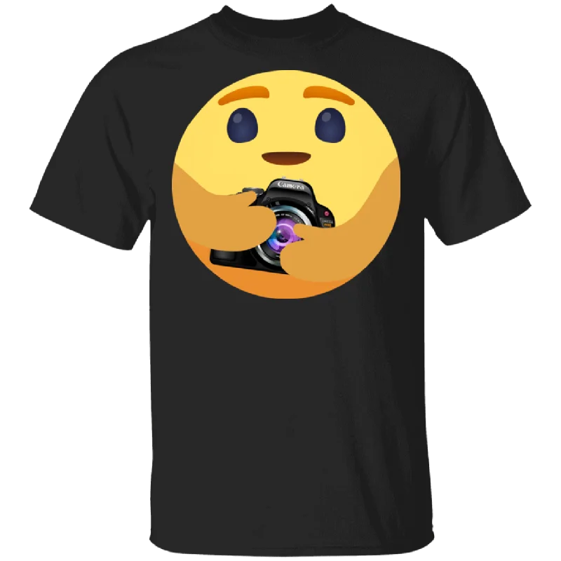 Camera Care Facebook Icon Shirt Matching Camera Lover Cameraman Photographer Gifts T-Shirt Zippered Buttoned Snapped