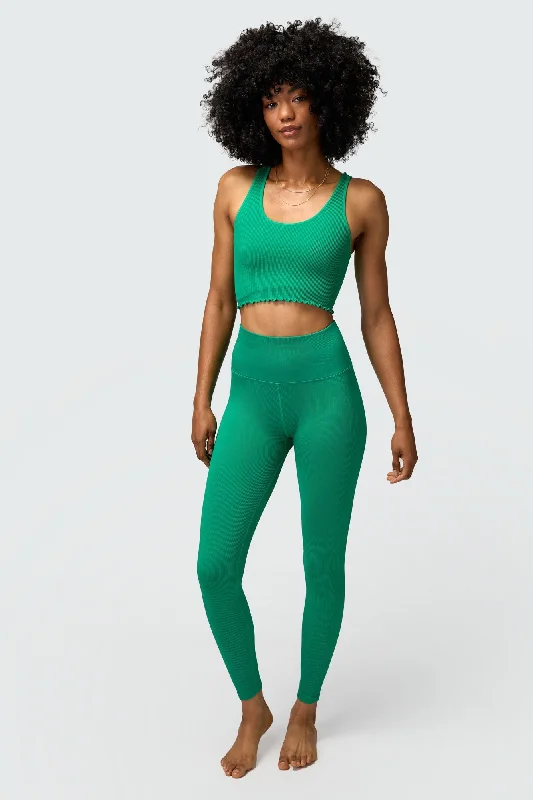 Spiritual Gangster Love Sculpt 7/8 Legging - Jade Fashionable Tummy Control Leggings