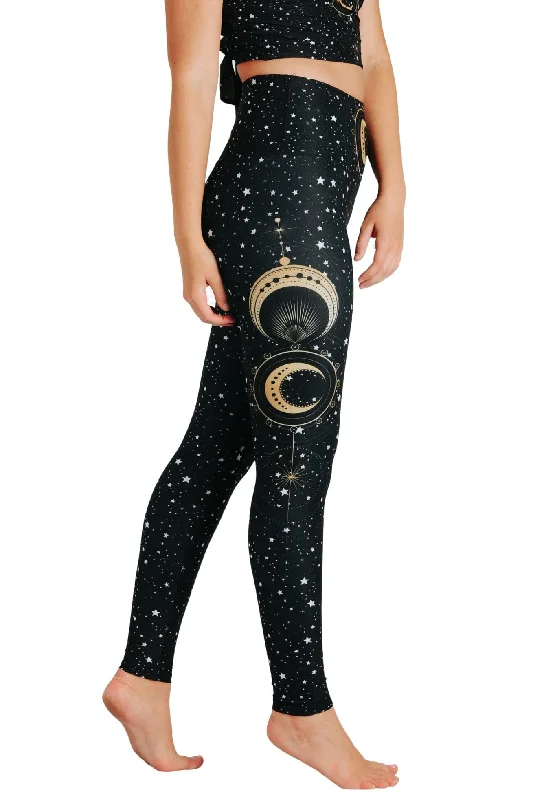 Fortune Teller Printed Yoga Leggings by Yoga Democracy Fashionable Stretchy Fit Leggings