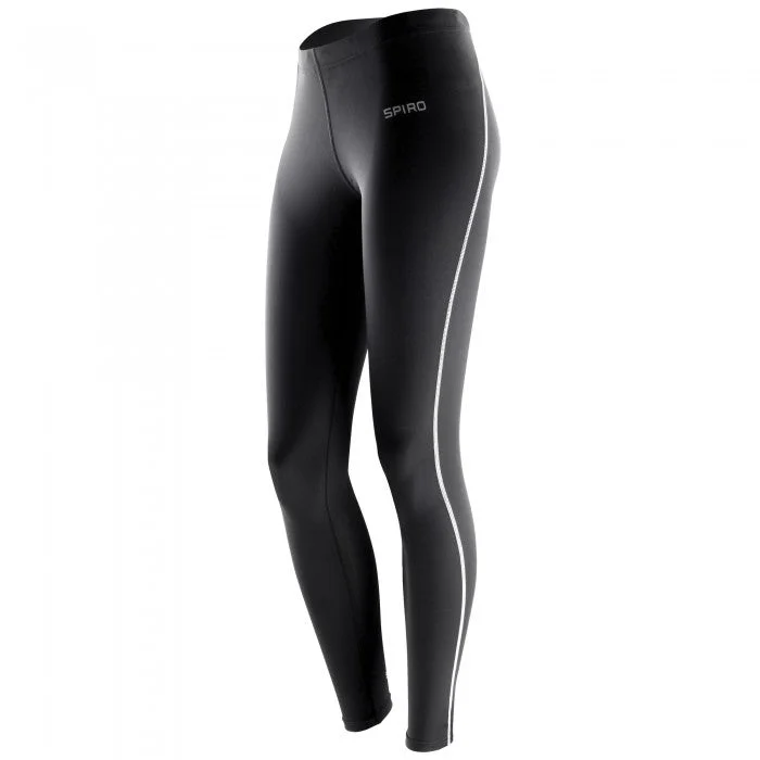 Spiro Ladies/Womens Bodyfit Performance Base Layer Leggings (Pack of 2) Stylish Capri Leggings