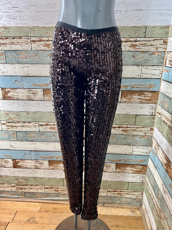 90’s Bronze Sequins Leggings Pants By Custo Barcelona Comfortable Slip-On Leggings