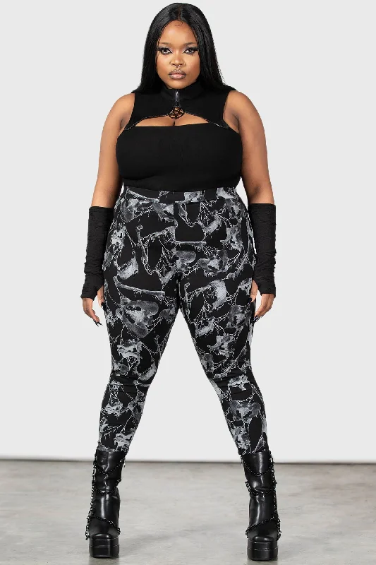 Mandeble Leggings [PLUS] Comfortable Slip-On Compression Leggings
