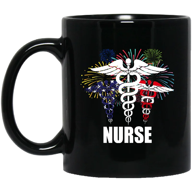 Cool Firework American Flag Medical Symbols Nurse Shirt Matching Nurse 4th Of July United States Independence Day Gifts Mug Polka Dot Checkered Tartan