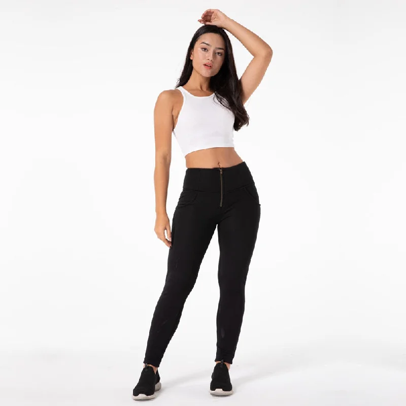 Women's Enhancing Fleece Lined High Waist Stretchy Push-Up Yoga Leggings Fashionable Sports Leggings