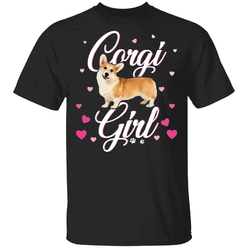 Corgi Girl Women Puppy Mom Dog Mama Lover T-Shirt Faux Fur Fabric Real Fur Fabric Shearling Fabric