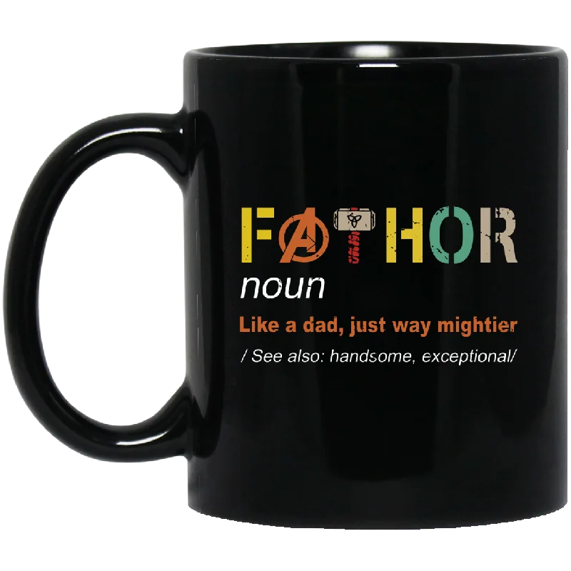 Vintage Fathor Definition Like Dad Just Way Mightier Funny Adventure Thor Shirt Matching Dad Father's Day Gifts Mug Terry Blend Velvet Blend Canvas Blend