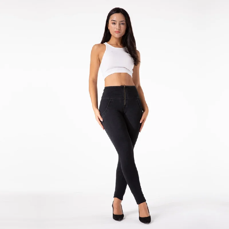 Women's Sexy Black Denim Skinny High Waist Push-Up Yoga Fitness Leggings Comfortable Yoga Tights Leggings