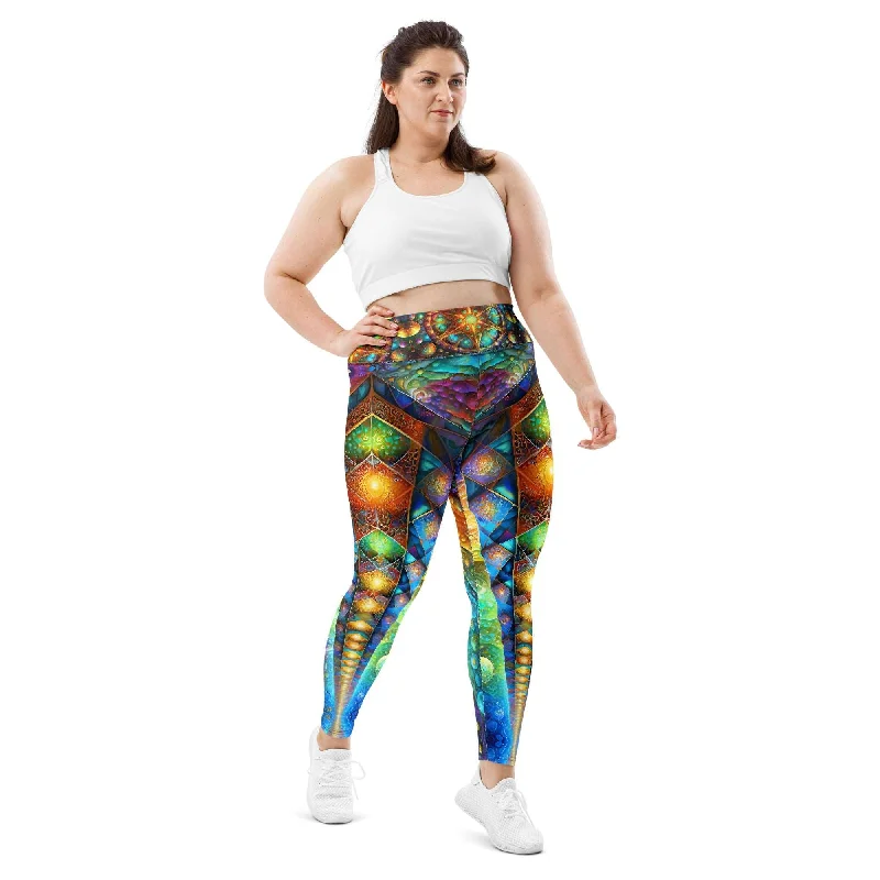 Mystical -  All-Over Print Plus Size Leggings Casual Sporty Leggings