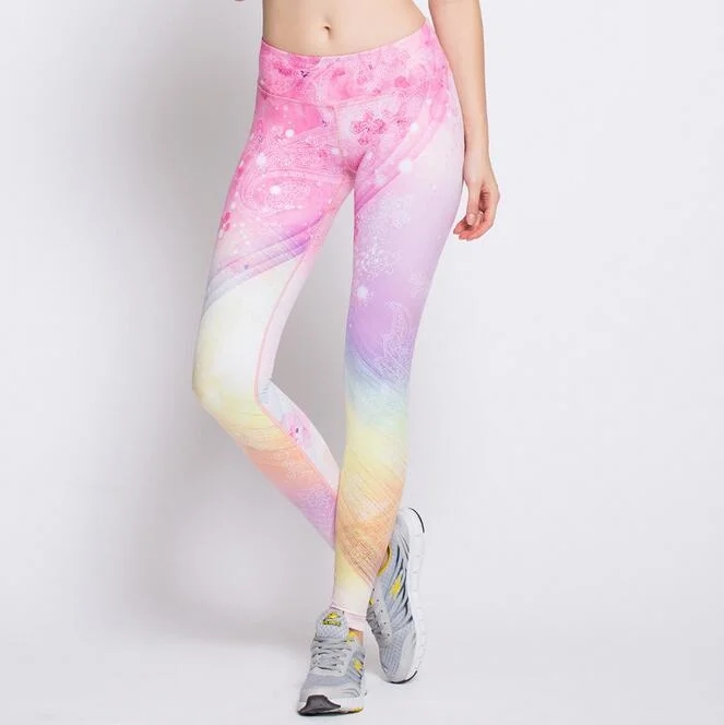 Sexy Printed Vinyasa Yoga Legging for Women Stylish Pockets Active Leggings