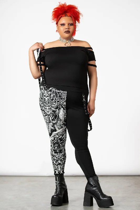 Amnesia Leggings [PLUS] Elegant Animal Print Leggings