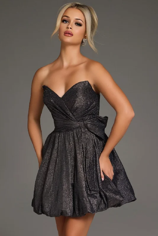 Jovani -37017 Strapless Glitter A-Line Cocktail Dress Bodycon Club Sequined