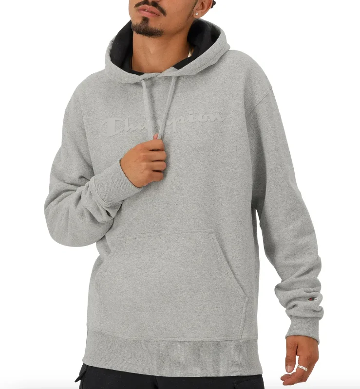 Men's Tonal Script Hoodie Hoodie with Slim Fit Tailored Modern