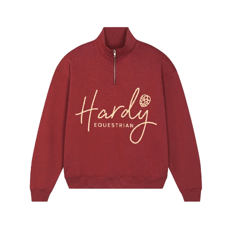 Hardy Equestrian Women's Zip Sweatshirt Hoodie with Elastic Waist Stretchable Comfortable