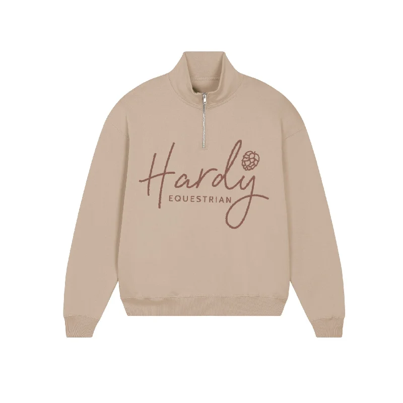 Hardy Equestrian Women's Zip Sweatshirt Hoodie with Drawstring Waist Adjustable Fitted