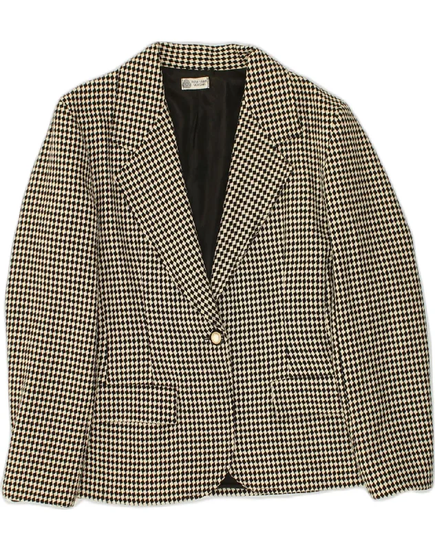 VINTAGE Womens 1 Button Blazer Jacket IT 42 Medium Beige Wool Denim Jacket Leather Jacket Suede Jacket VINTAGE Womens 1 Button Blazer Jacket IT 42 Medium Beige Wool Denim Jacket Leather Jacket Suede Jacket