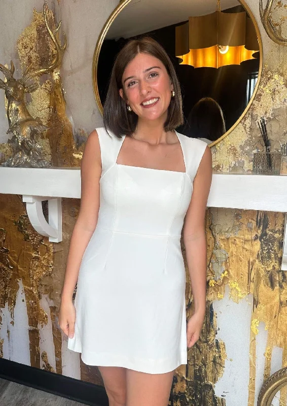 White French Connection Whisper Ruth Square Neck Dress