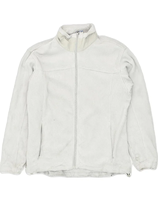 COLUMBIA Womens Fleece Jacket UK 16 Large Grey Polyester Nylon Jacket Polyester Jacket Spandex Jacket