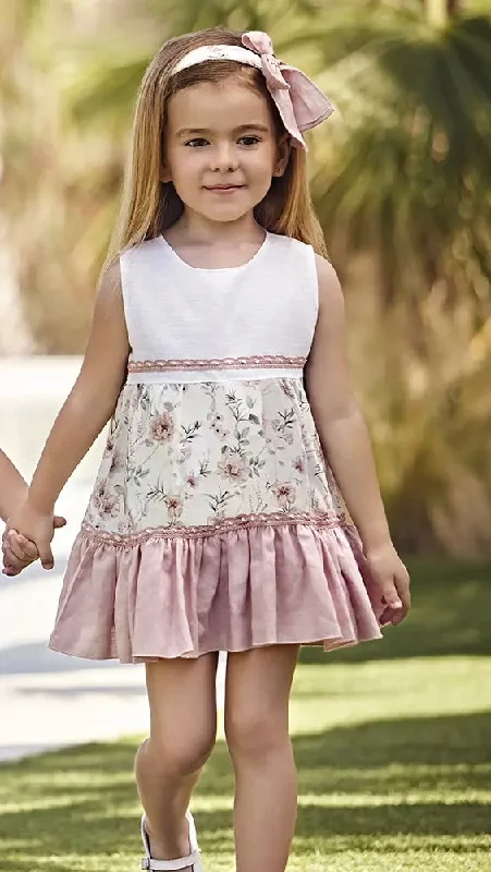 SS23 Juliana Pink & Floral Print Dress Tunics Trendy modern