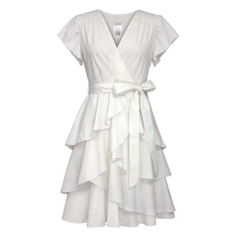 Layered Knee-length Dress Tunics Fleece cozy
