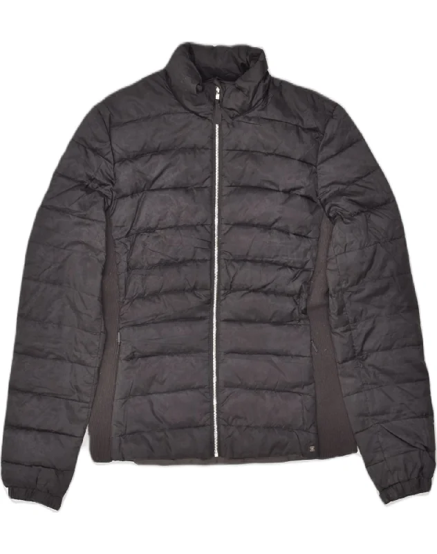 MASSIMO DUTTI Womens Padded Jacket UK 12 Medium Black Polyester Notch Collar Jacket Peter Pan Collar Jacket Cowl Neck Jacket MASSIMO DUTTI Womens Padded Jacket UK 12 Medium Black Polyester Notch Collar Jacket Peter Pan Collar Jacket Cowl Neck Jacket