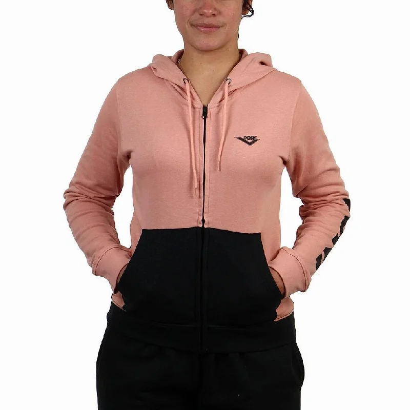 FP2205-69-1-Pony Jacket_Hodded_with_Zip Femenino FP2205 Old_Pink/Black Satin Jacket Silk Jacket Chiffon Jacket
