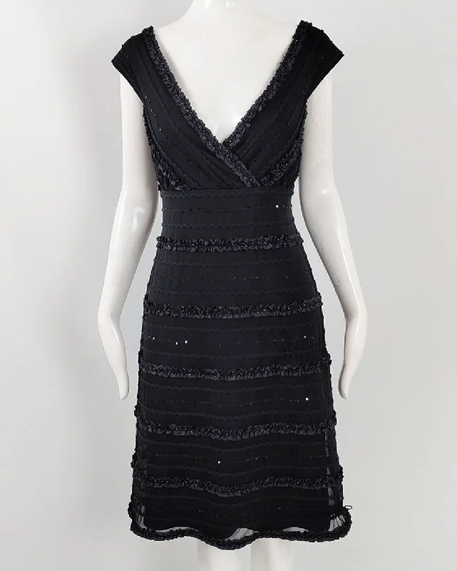 Tadashi Shoji Vintage Womens Black Mesh Party Dress Tunics Bestseller popular