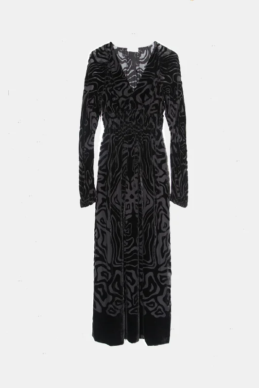 Elora Burnout Velvet L/S  Dress Tunics Plaid country