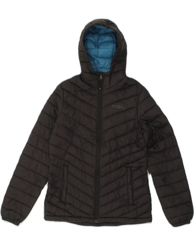 MOUNTAIN WAREHOUSE Womens Hooded Padded Jacket UK 10 Small Black Nylon Faux Fur Jacket Real Fur Jacket Shearling Jacket MOUNTAIN WAREHOUSE Womens Hooded Padded Jacket UK 10 Small Black Nylon Faux Fur Jacket Real Fur Jacket Shearling Jacket